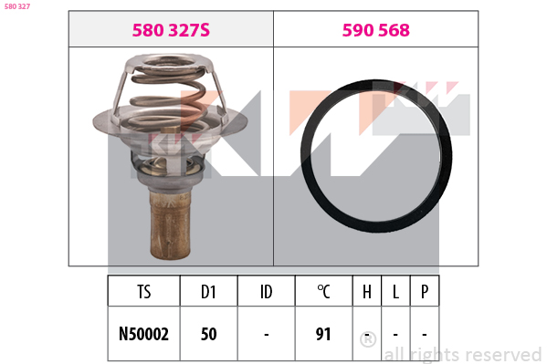 KW - 580 327 - Termostat, rashladna tečnost (Hlađenje)